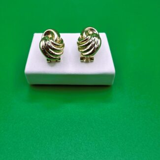 Aretes en forma de nudo o espiral de oro 14K